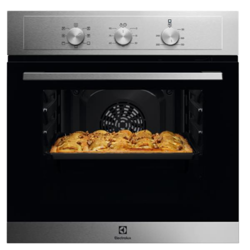 Electrolux Serie 300 EOH2H00BX - Forno - da incasso - nicchia - larghezza: 56 cm - prof. 55 cm - altezza: 57.8 cm - con sistema autopulente - Classe A - acciaio inossidabile